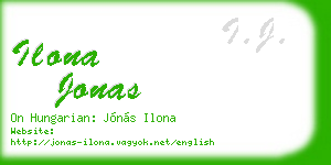 ilona jonas business card